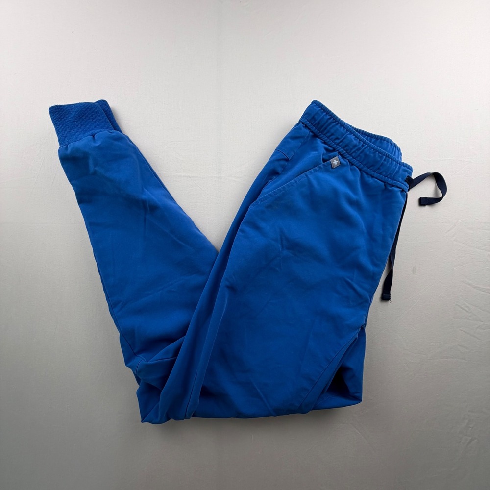 FIGS Zamora Jogger Scrub Pant Women Small Royal Blue MXXSW2004 Elastic Waist 228
